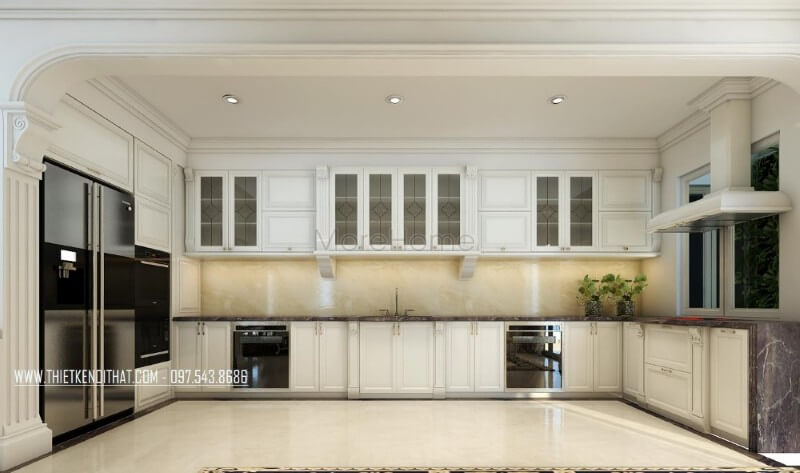 Mẫu tủ bếp cao cấp với kiểu dáng chữ L đầy mới lạ, đây được coi như là cảm hứng tạo cho những người nội trợ trong gia đình bạn Tủ bếp hiện đại, tủ bếp chữ u, tủ bếp chữ i, tủ bếp chữ l