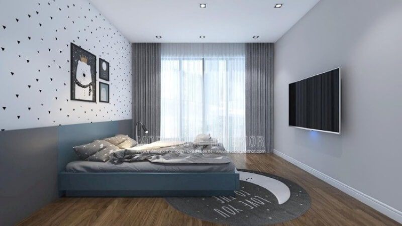 là một lựa chọn tuyệt vời.
Phòng của những bé dưới 6 tuổi có thể được trang trí đơn giản nhưng vẫn có sức hút bằng cách sử dụng giấy dán tường hình tim và tranh hình con vật ngộ nghĩnh. Đó là một lựa chọn tuyệt vời.