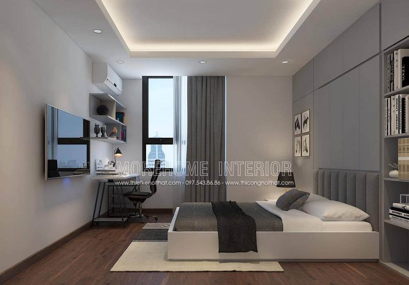 Sàn gỗ công nghiệp giúp tạo nên một không gian ấm áp và thoải mái.